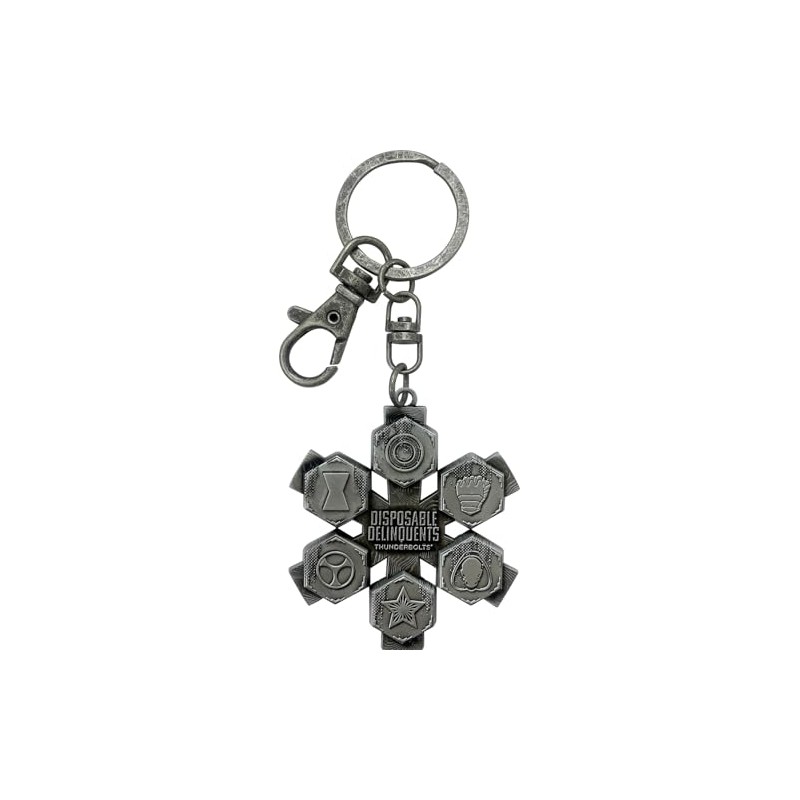 Inlock Thunderbolt's Key Chain, Silver, Total Length: Approx. 5.7 inches