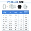 sourcing map 6Pcs NPT 1/4" Nylon Cable Glands, Waterproof Cord