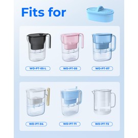 [Original] Waterdrop WD-PF-AL Replacement Alkaline Filters for All Waterdrop Pitcher Filtration System, Improved Coffee Taste, Last Up to 100 Gallons (Pack of 2)