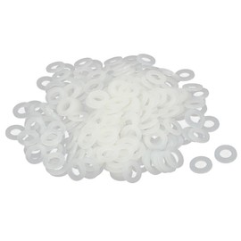 TOP-VIGOR 400Pcs White Nylon Flat Washers, M6 x 12mm x 1.2mm Insulating Round Seal Spacer Tap Sealing O Ring Gasket for Faucet Pipe Water Hose