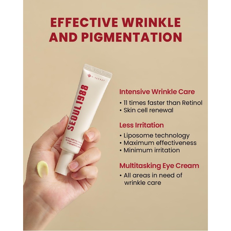 KSECRET SEOUL 1988 Retinal Liposome Eye Cream 4% with Fermented