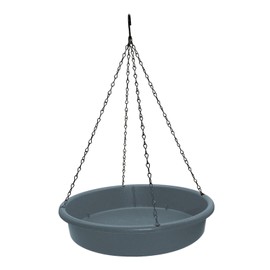 Baoblaze Hanging Bird Bath Bird Feeder Waterer Stable and Chain with Metal Hook Feeding Dish for Outdoor Bluebirds Robins Owls Parrots