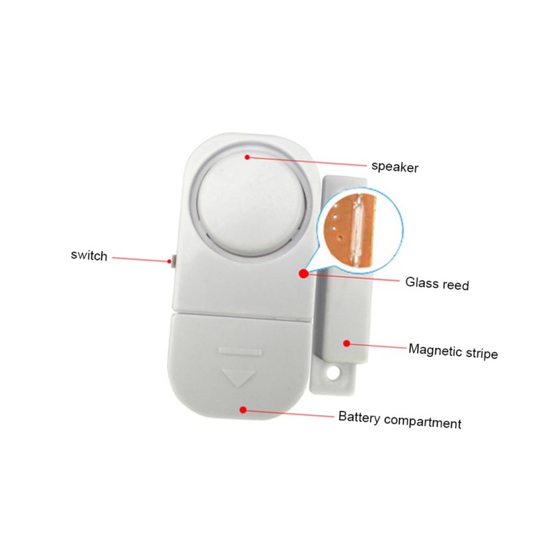 CIYODO 10PCS Wireless Window Door Alarm System Mini Magnetic Security