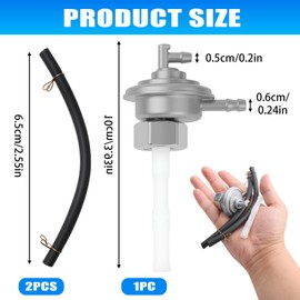 Fuel Tap Vacuum Scooter M16 x 1.5 with 2 Fuel Hoses Vacuum Pressure Controlled Universal Fuel Tap for Cpi Keeway Kymco Sym Gy6 139 mb Generic Baotian Benzhou Piaggio Aprilia Scooter