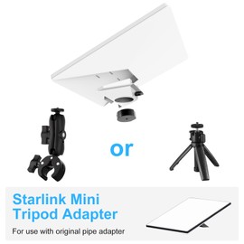 Starlink Mini Tripod Adapter - Aluminum Alloy Tripod Mount Adapter for Starlink Mini - 1/4"~20 and 3/8"~16 Threads - Can be Fixed to Tripod, clamp, Stable and Versatile mounting Solution（Black）