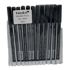 NABI EYELINER PENCIL, E06 WHITE, 0.04 OZ.  12 PACK