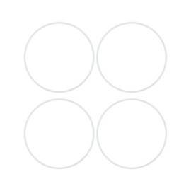 X AUTOHAUX Silicone O-Rings, 105mm OD 98mm ID 3.5mm Width VMQ Seal Gasket for Compressor Valves Pipe Repair, White, Pack of 4