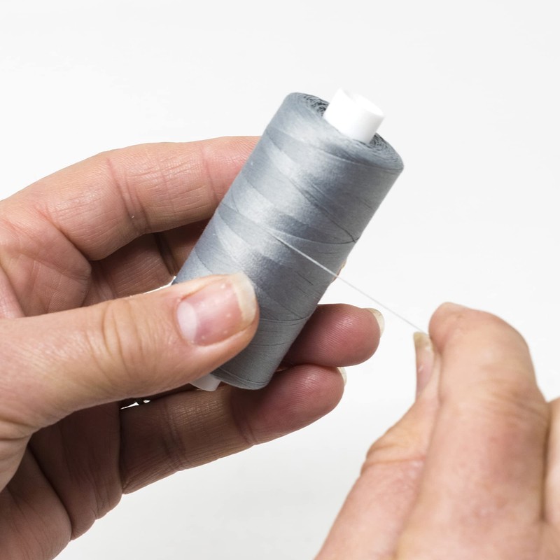 Korbond Sewing Thread - 1000m Polyester Coated Grey Thread –