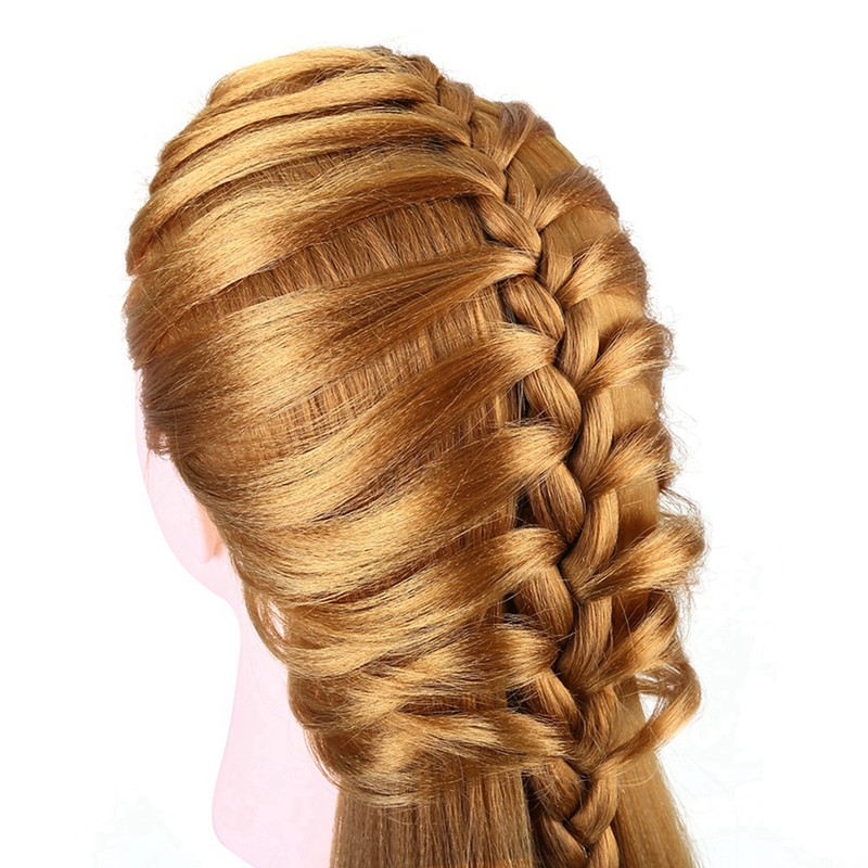 40% Real Human Hair Mannequin Head Hairdresser Training Head Cosmetology