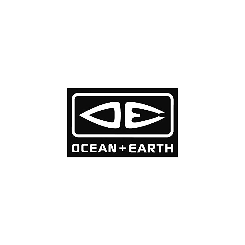 Ocean & Earth Sticker Black, 4.7 x 3.0 inches (12