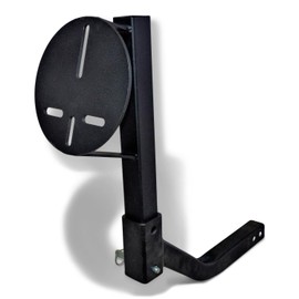 Quick Adjust UTV/ATV Receiver Hitch Spare Angled Round Tire Carrier High Ground Clearance. Powder Coated, Adjustable 2 inch Receiver Hitch Spare Tire Mount U-4047-R-19