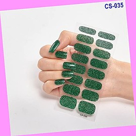 16pcs Glitter Pure Color Full Nail Wraps Nail Polish Art Sticker Cs035 for Nails Design Nail Art Stickers Decals Supplies Manicure Tips Sticker Colorful for Nail Decorations