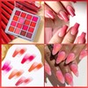 Nail Pigment Powder Set, 16 Colors Gradient Nail Glitter Powder,