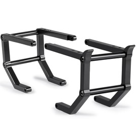MORFUM 2PCS Aluminum Alloy Front & Rear Bumper Guard Mount RC Servo Stand Compatible with 1/10 Tamiya Clod Buster 4×4×4 RC Car Upgrade Replacement Part Accessory - Black