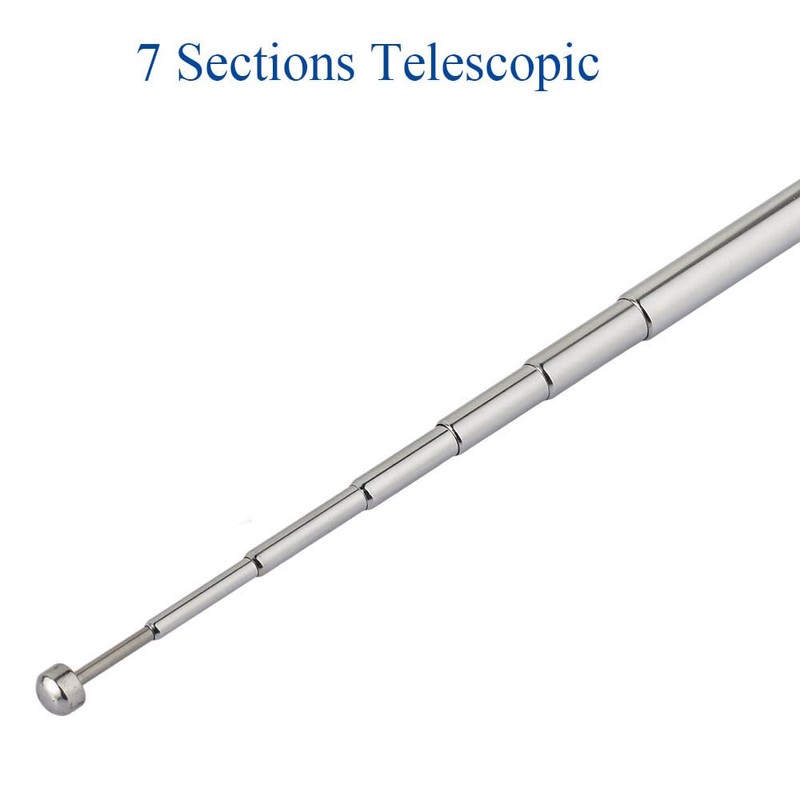 Superbat FM Radio Antenna 7 Sections Telescopic Portable Radio Antenna