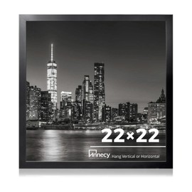 Annecy 22x22 Picture Frame Black（1 Pack）, 22 x 22 Picture Frame for Wall Decoration, Classic Black Minimalist Style Suitable for Decorating Houses, Offices, Hotels