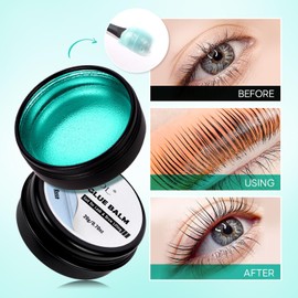 Lash Lift Glue Balm Eyelash Lifting Perm Blue Rose Strong Hold Lash&Brow Perm Glue Balm Brow Adhesive Powerful Sticky Brow Lamination 0.71Oz/20G