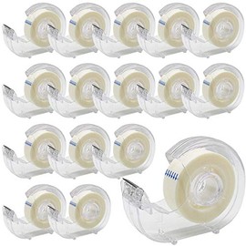 Clear Tapes and Refillable Dispensers 16 Pcs, 3/4" x 28 yds Invisible Tapes, Matte Finish Magic Tape, Tape Refill with Dispenser for Home, School