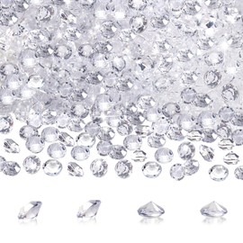 Toaob Pack of 700 Decorative Diamonds 10 mm Acrylic Crystals Transparent Diamond Crystals Decorative Stones Table Decoration Diamonds Confetti Wedding Decoration