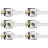Hasmikit 6 Pack Square Door Lever Privacy Door Lock Handleset,