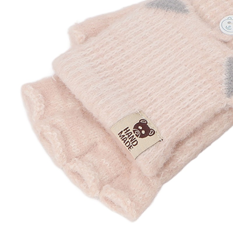 USB Heated Gloves Mitten Men Women Winter Knitted Fingerless Hand