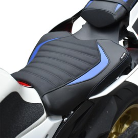 Motorcycle Rider Comfort Seat Fit for Yamaha YZF-R1 YZF-R1M 2015-2025, Leather Front Driver Saddle Solo Cushion Pillion Pad, Blue