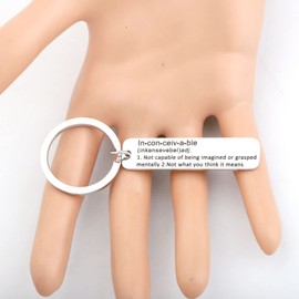 LQRI The Movie Fans Gifts Inconceivable Funny Quote Keychain 80s Movie Bride 1987 Gifts (silver)