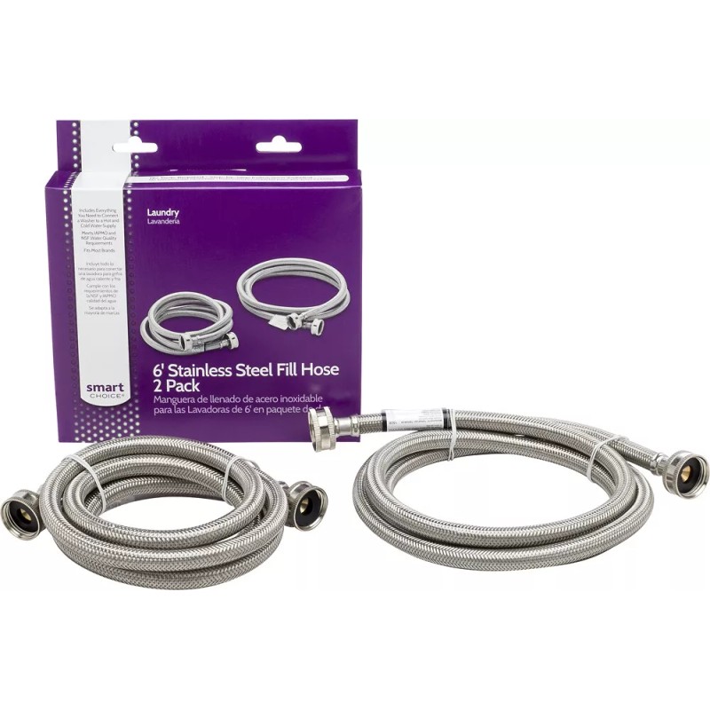 Smart Choice - 6' Braided Stainless-Stee