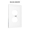 Art Marble Abstract 1 Gang Duplex Device Wall Plate Cover