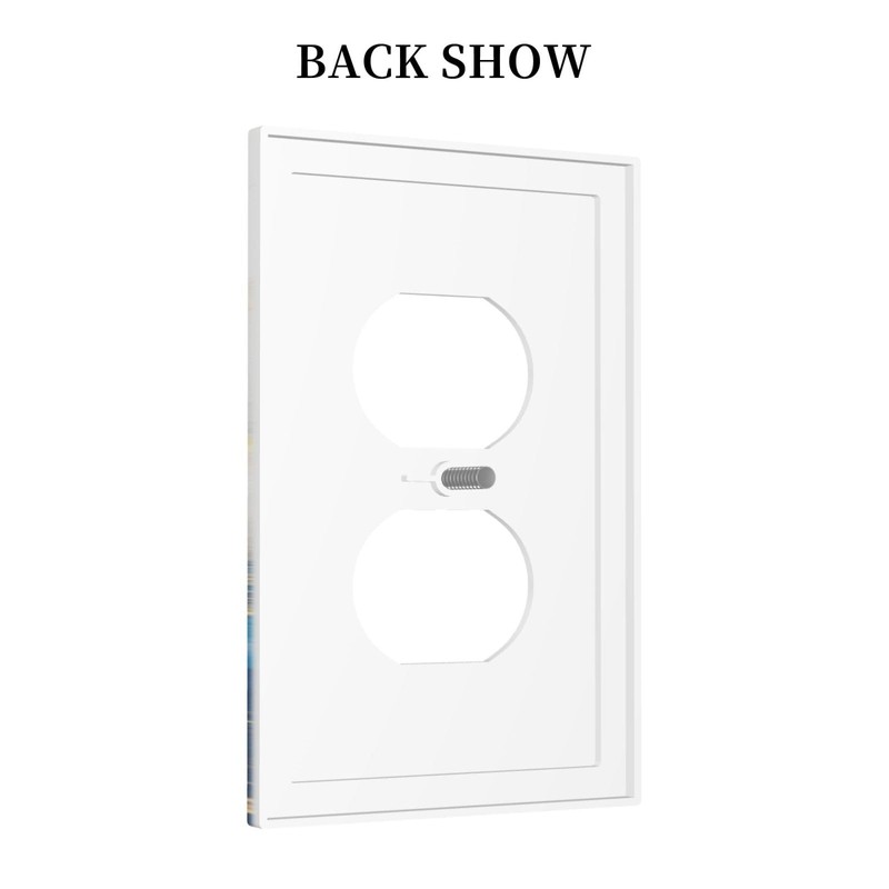 Art Marble Abstract 1 Gang Duplex Device Wall Plate Cover