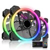 EZDIY-FAB New Dual Ring 120mm RGB LED Case Fans, 5V