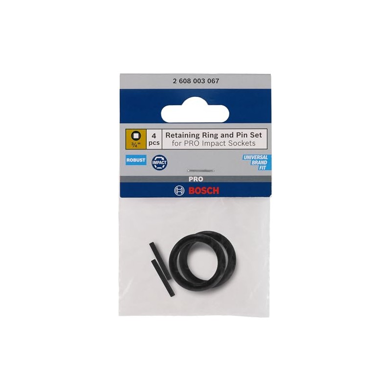 BOSCH Impact Wrench Socket Set, Insertion Angle Diameter: 3/4 inch