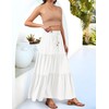 HAEOF Women's Summer Boho Elastic High Waist Maxi Skirt A-Line