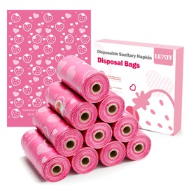 150Pcs Sanitary Napkin Disposal Bags, Luxiv Pink Disposable Sanitary Bag Personal Care Disposal for Tampons Trash Bag, Disposable Mini Bags for Women Privacy Handling Bag Diaper Sack