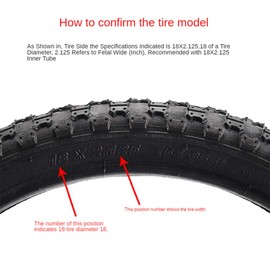 Bicycle Tyre 12/14/16/18/20/22/24/26 X2.125 Bicycle Tyre for Kit Bike BMX Bike Folding Bike Road Bike Mountain Bike (16 x 2.125)
