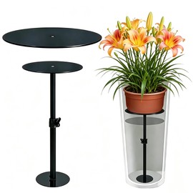 PERFECT LASER Adjustable Plant Riser, 11-19" Rise Planter Insert Filler for Large Pots, Plant Lift Inserts Pot Risers for Indoor Outdoor Tall Taper Planter Container , Fits 6/8/10 Inch Pots Base Top