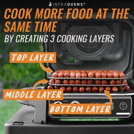 INFRAOVENS Stainless Steel Rack Set for Ninja Woodfire Outdoor Grill Pro XL, Pro Connect XL, OG850 OG951 with Waterproof Cooking Guide Accessory Wood Fire Electric Air Fryer Accessories