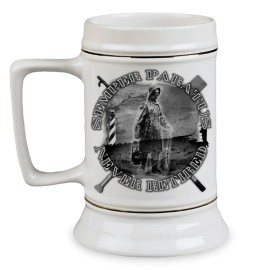 Stay Frosty Enterprises Semper Paratus Never Retired Coast Guard Vet 28oz Ceramic Beer Drinking Stein