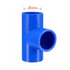 sourcing map 20mm Slip Tee PVC Pipe Fitting T-Shaped Coupling