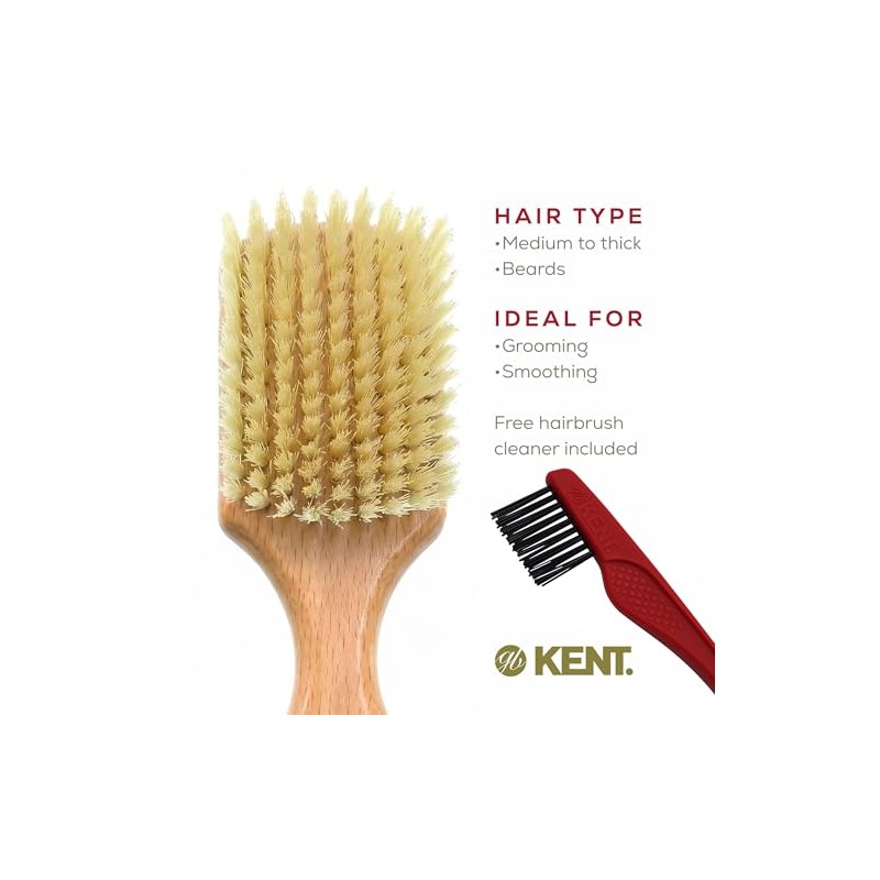 Kent OG2S - Cepillo facial de cerdas suaves de madera