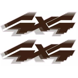 Vinylmark LLC 1992 - 1996 4x4 Decals for Ford F-Series F250 F350 Truck / Bronco Bedside Brown