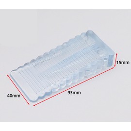 Transparent Rubber Door Stops, 4 pcs Wedges for Bottom of Door, Heavy Duty Door Stoppers Protect Your Walls and Floors