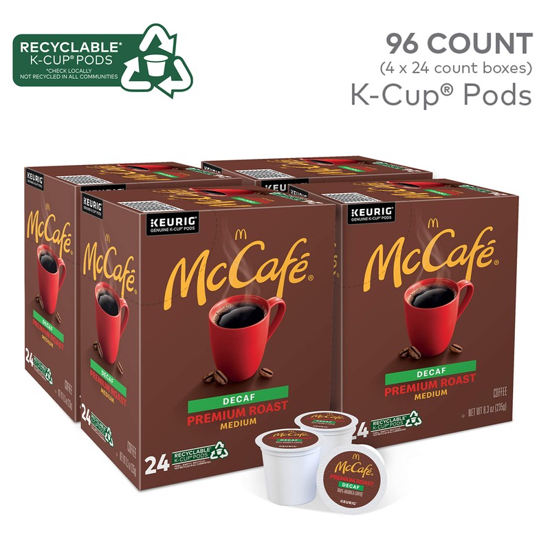 McCafé Premium Roast Decaf, Keurig Single Serve K-Cup Pods, Medium