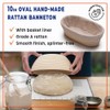 Banneton Oval 10" Sourdough Proofing Basket Set, Artisan Bread Kit,