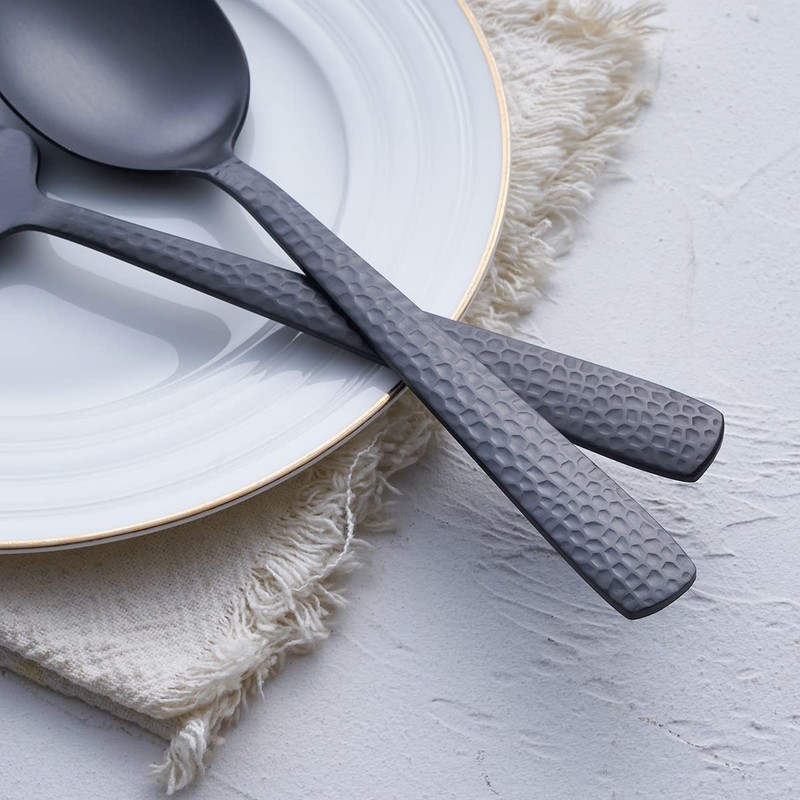 FULLYWARE 9.5" Stainless Steel Serving Utensil Set Large Serving Spoon