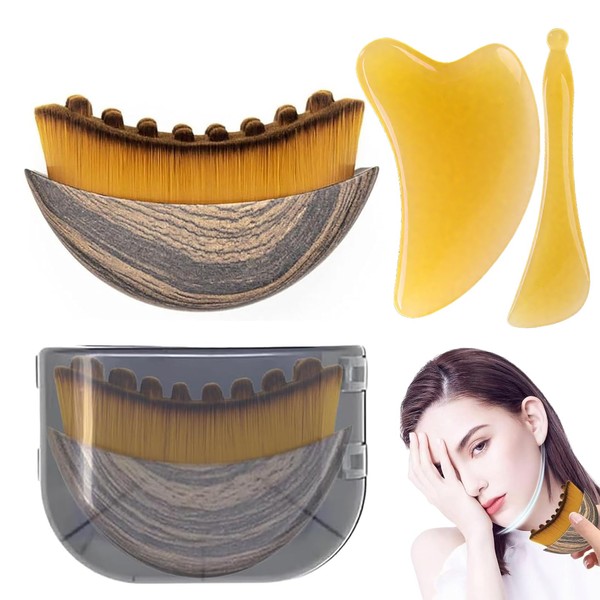 Lymphatic Contour Face Brush, Lymphatic Drainage Massager, Lymphatic Drainage Brush,