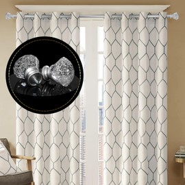 Silver Curtain Rods 66 to 120 Inch(5.5-10 ft), Modern Decorative Heavy Duty Adjustable Curtain Rod for Windows, Single curtain Rod with Silver Translucent Diamond finials, 36-120"