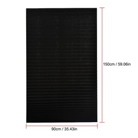 Curtains, Blackout Pleated Window Shades Window Blind Blackout Light Block Cordless Black 35 90x150cm