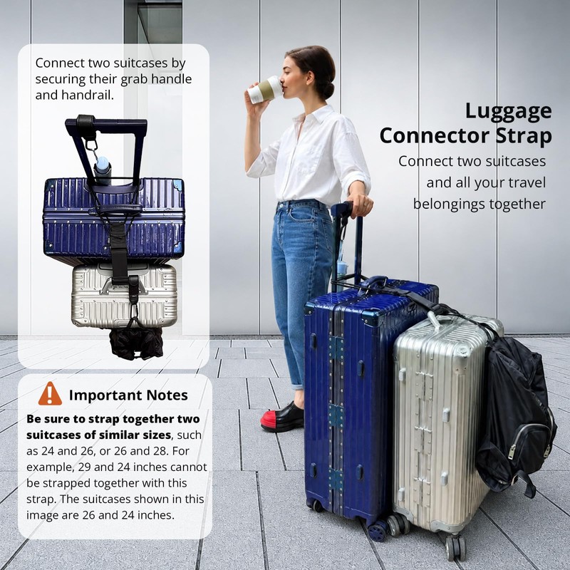 Luggage Strap and Hooks 3PCS for Securing Belongings to Suitcase,