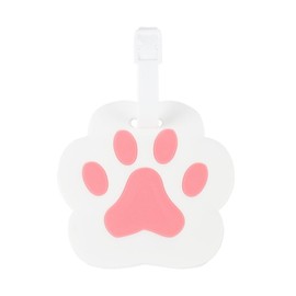 Cat Paw Luggage Tags for Suitcases - 1 Pack Silicone Colorful & Funny Luggage Tag with Name ID Card Funny Suitcase Label for Women Men (Cat's Paw)